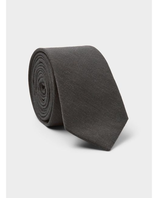 Le 31 Gray Solid Wool Tie for men