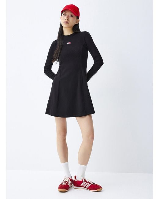 Tommy Hilfiger Black Ribs And Logo Fit