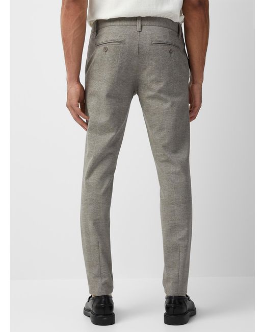 Only & Sons Gray Neutral Check Mark Pant Tapered Fit for men