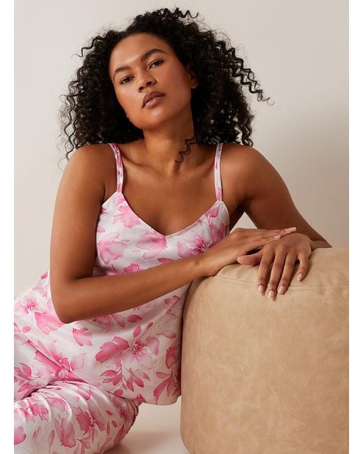 Ralph Lauren Life In Pink Satiny Pyjama Set
