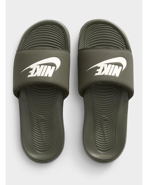 Nike Green Victori One Slides Men for men