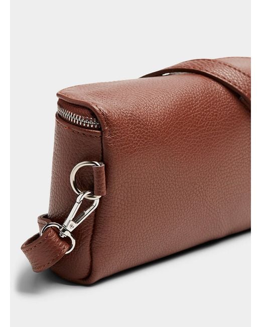 Le 31 Brown Grained Leather Shoulder Bag for men