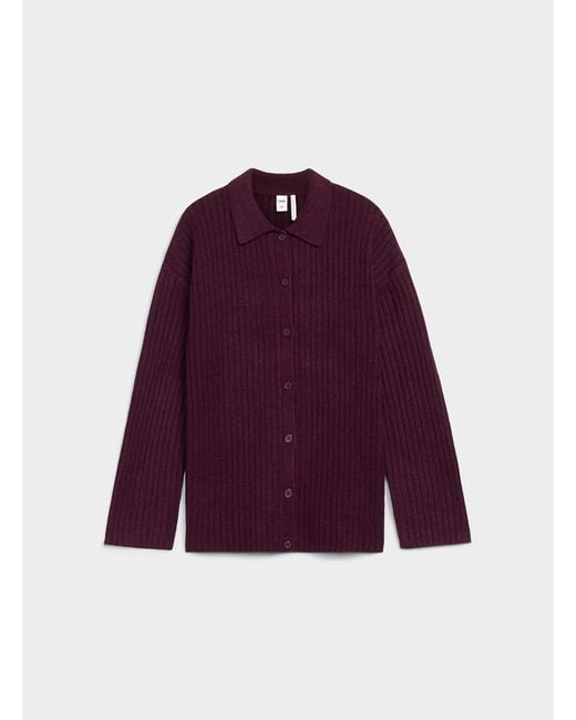 Twik Purple Wide Ribbing Polo
