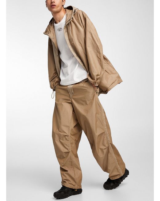 DIESEL Natural P-meckell Adjustable Elastic Waistband Fabric Pant (men, Brown, 30) for men