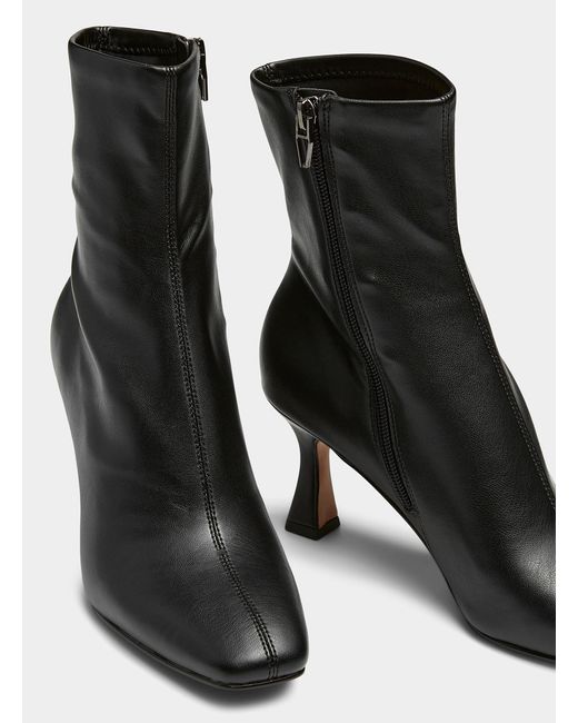Dolce Vita Black Glamor Heeled Pleated Boots Women