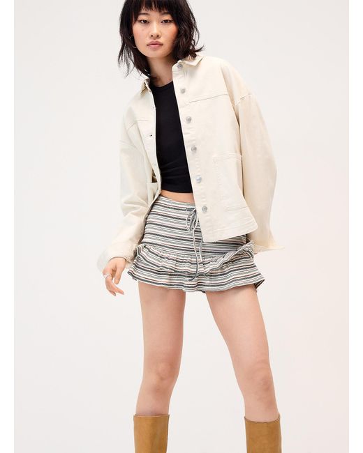 ONLY White Patch Pockets Jean Jacket