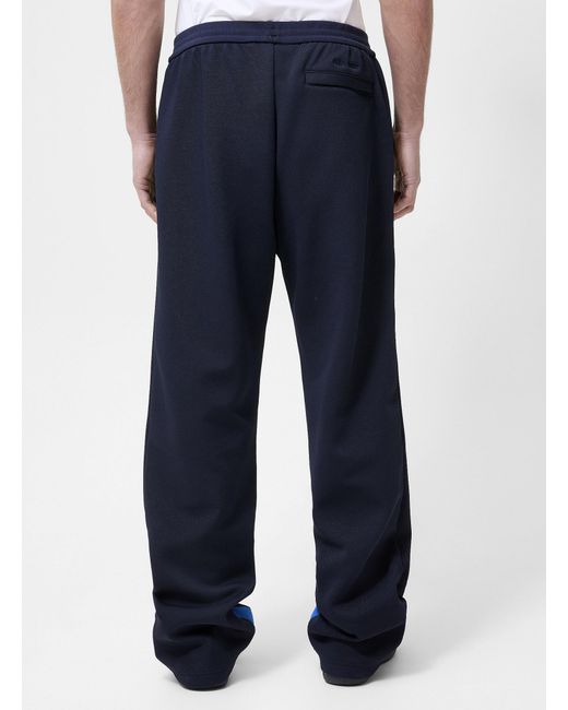 Adidas Blue Inseam Stripe Piqué Track Pant for men