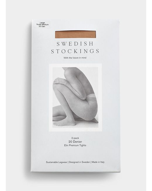 Swedish Stockings White Elin Pantyhose Set Of 2