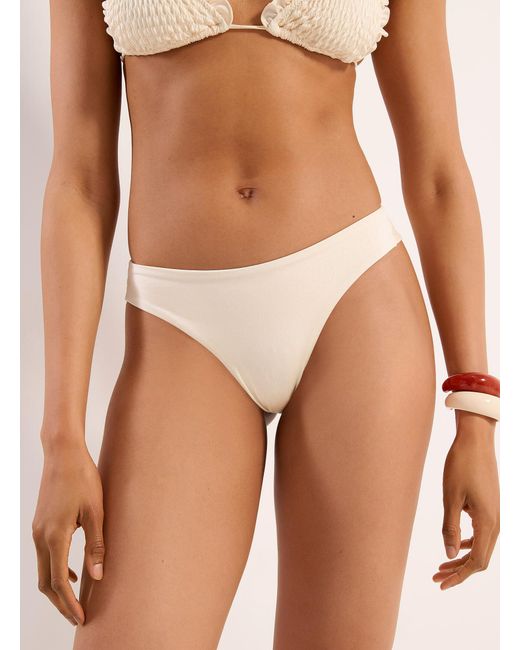 Simon's Natural Ruffled Slim Bikini Bottom