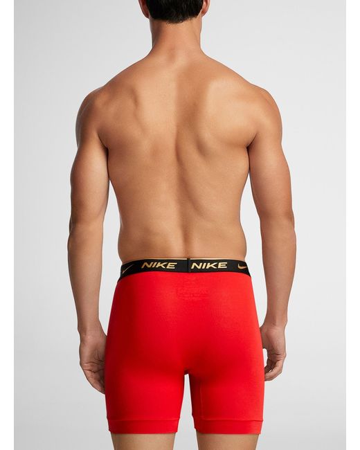 Nike Black 6" Essential Cotton Stretch Metallic Accent Boxer Briefs 3 for men
