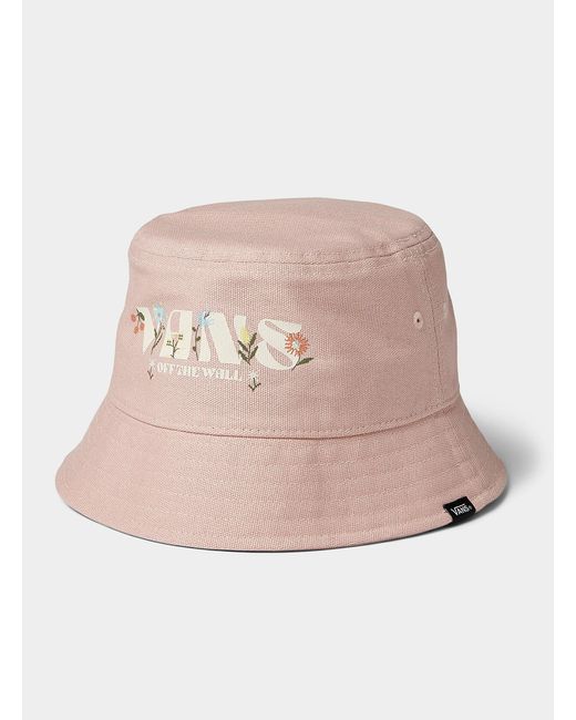 Vans Floral Logo Pink Bucket Hat | Lyst