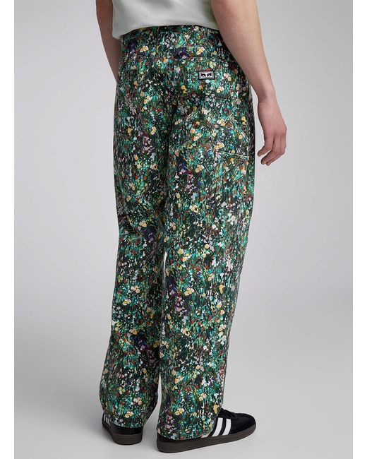 Obey Multicolor Hardwork Floral Carpenter Pant Straight Fit for men