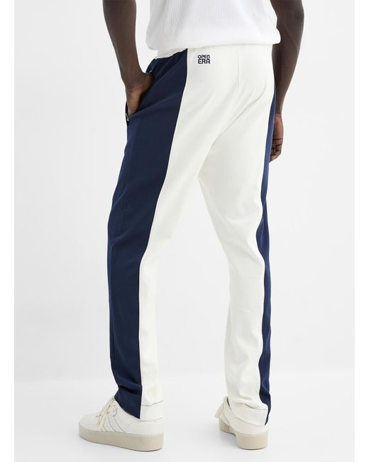 Open Era White Block Track Pant for men