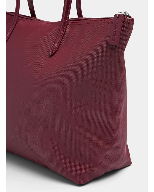 Lacoste Concept Zip Tote in Purple Lyst