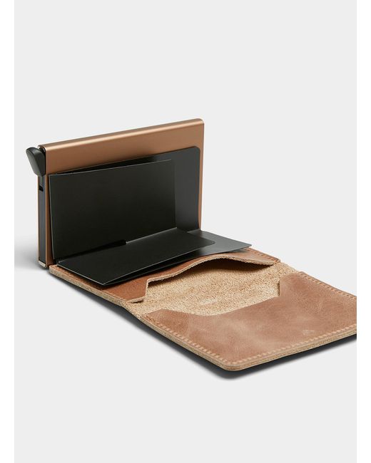Secrid Brown Vintage Leather Mini Wallet for men