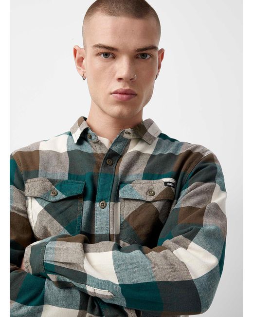 Vans Check Boxy Shirt in Green for Men | Lyst