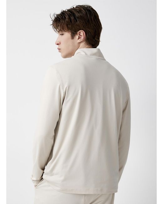 I.FIV5 Gray Zipped Mock for men