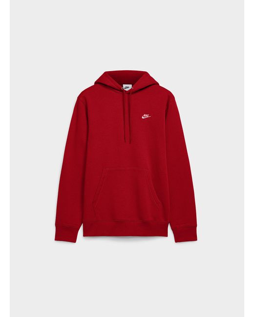 Nike Red Club Hoodie for men