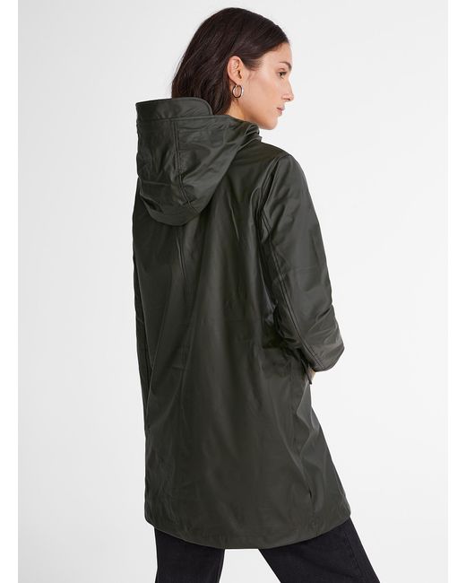 Vero Moda Black Sherpa Underside Hooded Raincoat