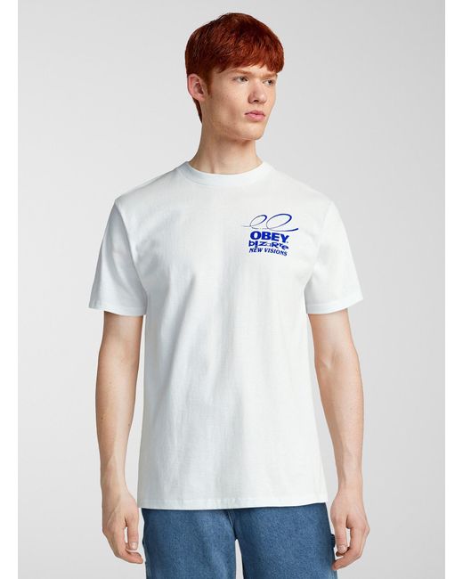 Obey White Bizarre New Visions T for men
