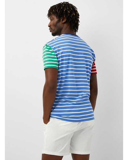 Polo Ralph Lauren Blue Striped Colour Block T for men