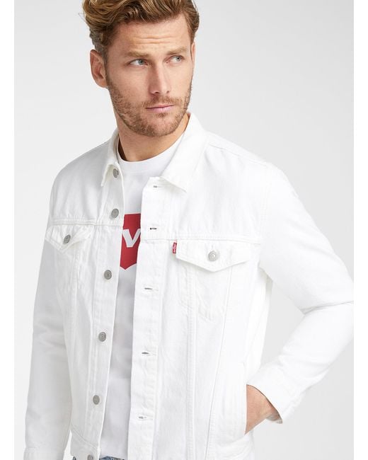 Levi's Denim Authentic Jean Jacket in Ivory White (White) for Men Lyst