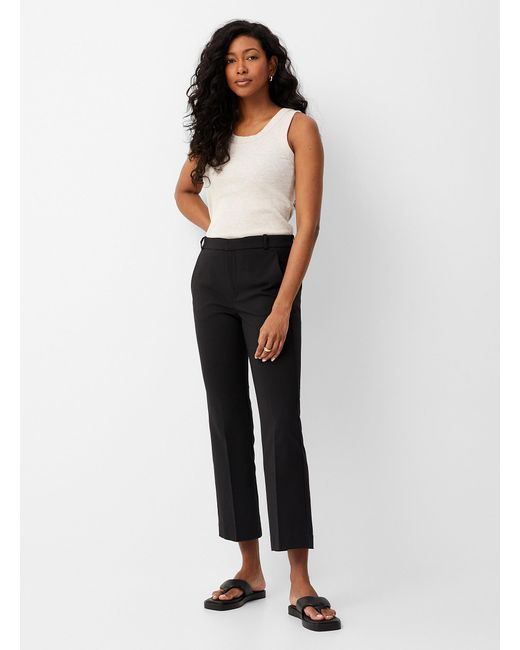 Inwear White Black Zella Structured Tapered Pant