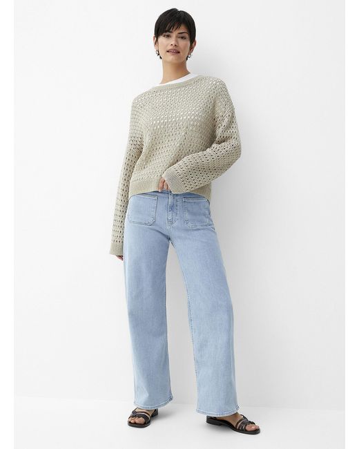 Mavi Paloma Wide Leg Denim Mid Brushed Gold Premium