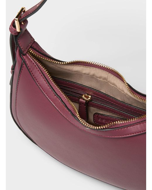 Simon's Pink Solid Small Rounded Shoulder Bag