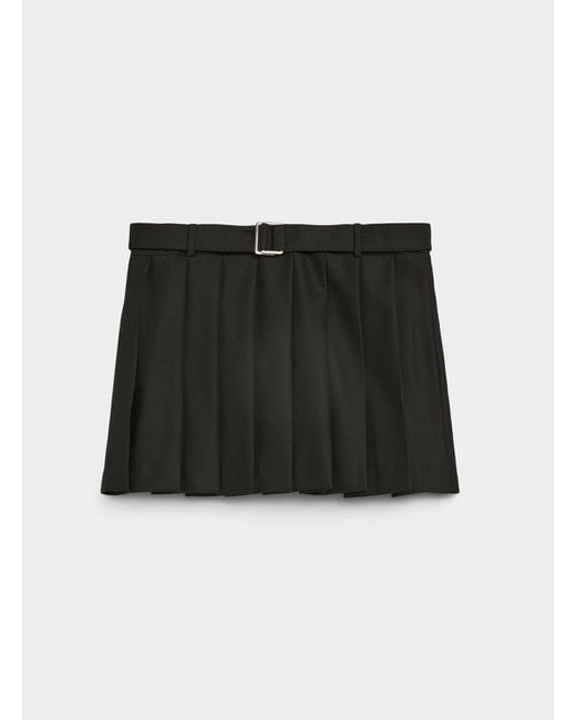 Edito par Simons Blue Pleated Belted Wool