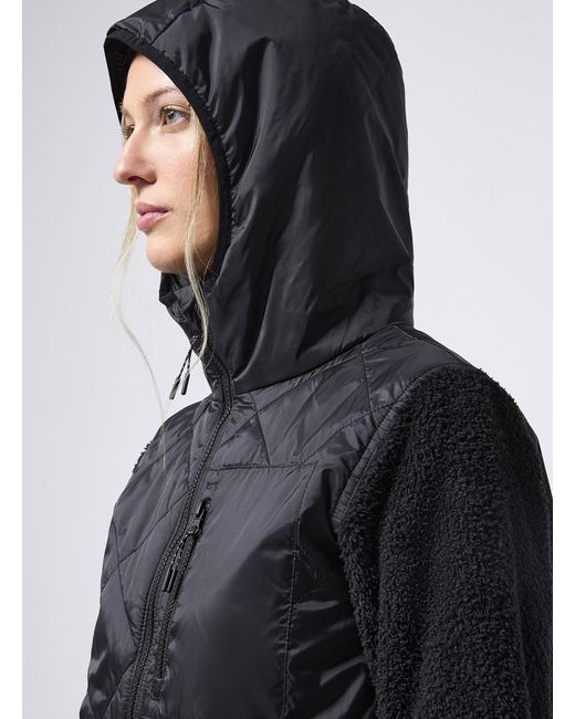 I.FIV5 Gray Quilted And Bouclé Polar Fleece Hooded Jacket