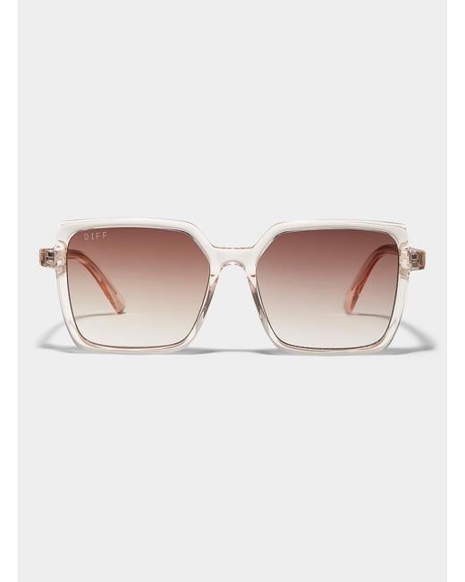 DIFF Pink Esme Square Sunglasses