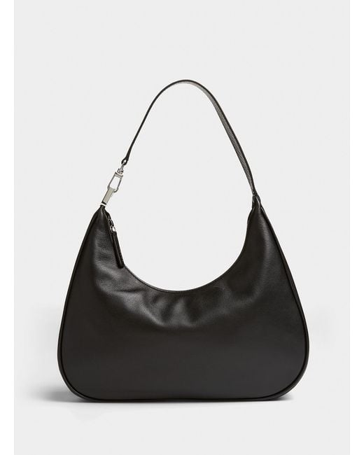 Staud Black Sylvie Leather Baguette Bag