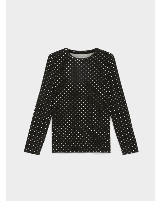 Contemporaine Black Flowy Patterned T