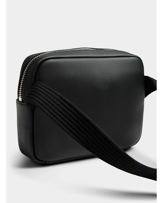 Lacoste Black Small Monochrome Rectangular Bag for men