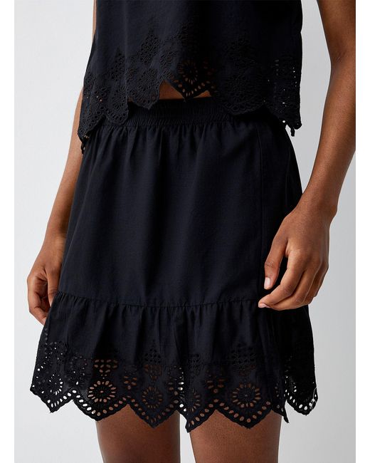 ONLY Black Broderie Anglaise Skirt