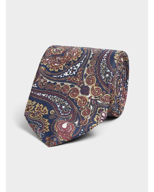 Le 31 White Opulent Paisley Tie for men