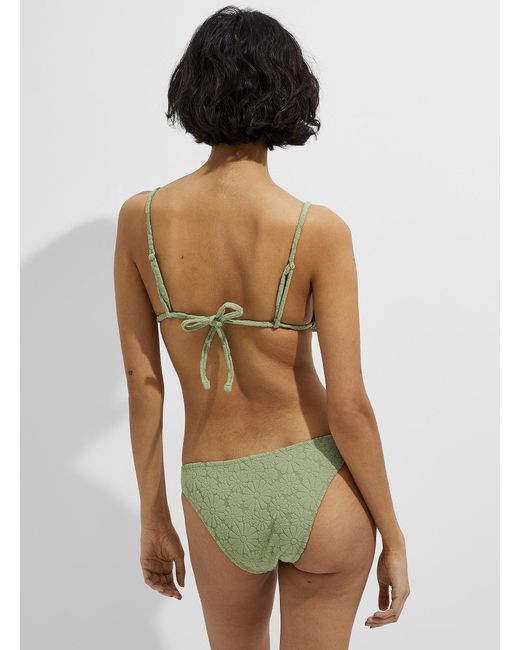 Simon's Green Terry Daisy Triangle Top