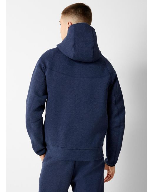 Nike Blue Tech Fleece Zipped Hoodie for men