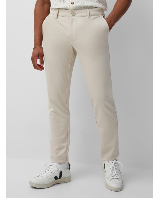 Only & Sons White Mark Knit Pant Slim Fit for men