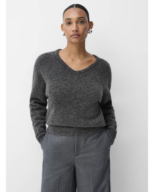 Edito par Simons Gray Alpaca And Merino Wool Sweater