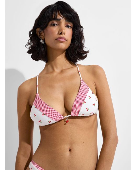 Simon's Multicolor Cherry And Gingham Cross