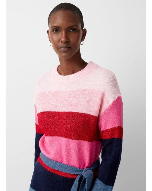 FRNCH Colour Blocks Knit Dress in 