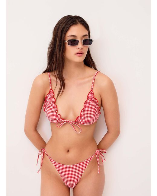 Simon's Red Gingham Ruffle