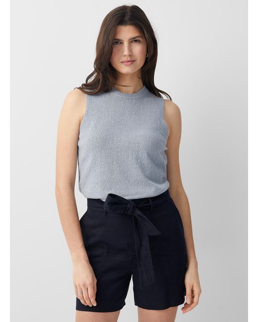 Contemporaine Ribbed Edge Sweater Vest in Blue | Lyst