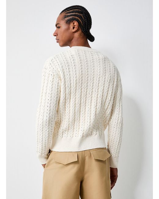 AFTER PRAY White Openwork Twisted for men