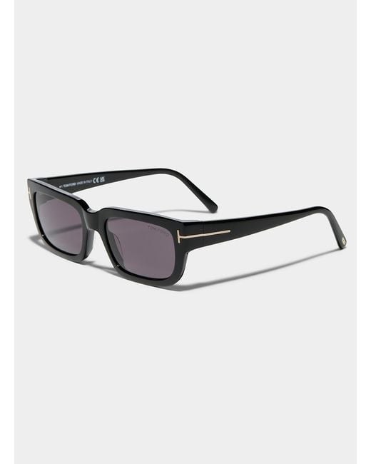 Tom Ford Black Ezra Rectangular Sunglasses for men