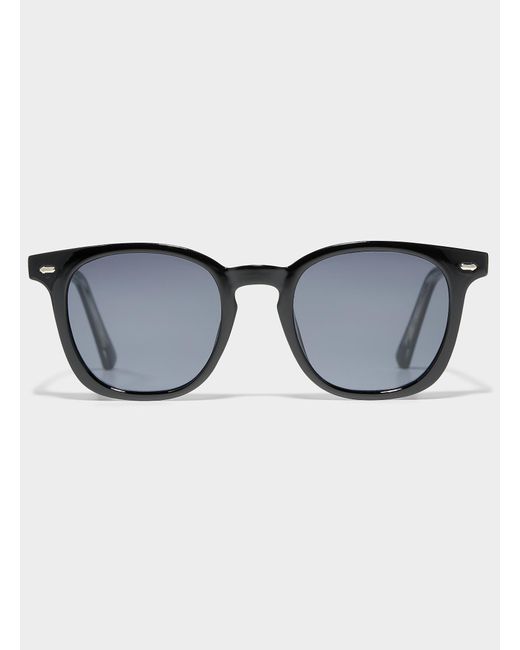 Le 31 Blue Kurt Translucent Rounded Sunglasses for men