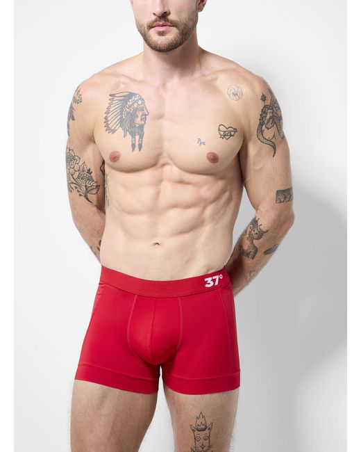 Le 31 Red 3" Microfibre Athletic Trunk Retransformed Polyester for men