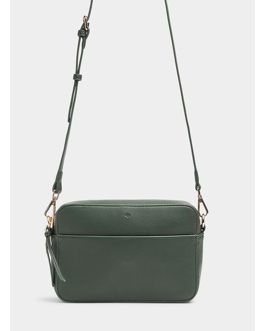 Ela Small Bloom Pebbled Boxy Bag in Green | Lyst